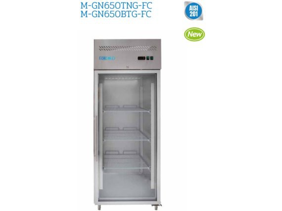 Frigorifero Forcold mod. M-GN 650TNG-FC inox 650 litri, positivo porta a vetri. 0 /+8°.